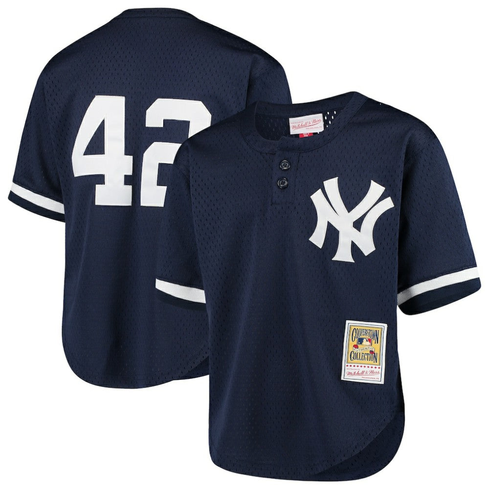 Mariano Rivera New York Yankees Mitchell & Ness Youth Cooperstown Collection Mesh Batting Practice Jersey - Navy | New Era