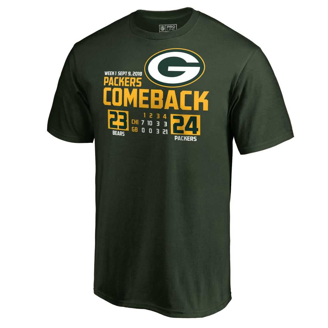 Green Bay Packers The Comeback T-Shirt - Green for sale