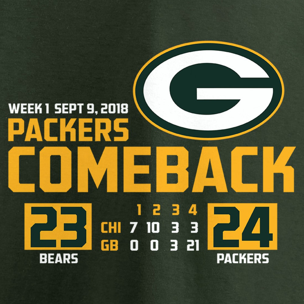 Green Bay Packers The Comeback T-Shirt - Green for sale