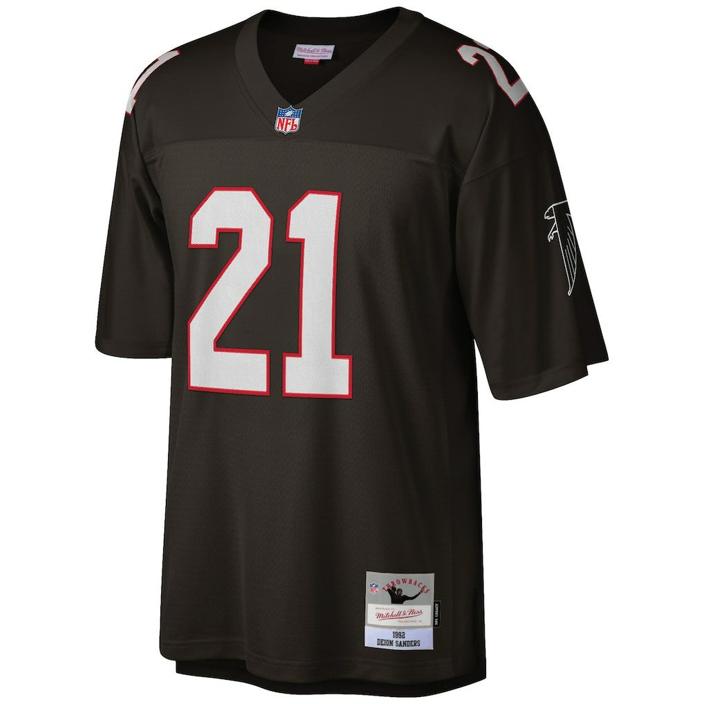 Deion Sanders Atlanta Falcons Big & Tall 1992 Retired Player Replica Jersey - Black sale