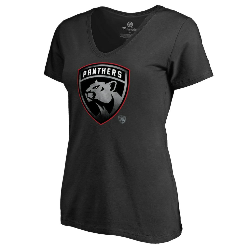 Florida Panthers Women's Core Smoke V-Neck T-Shirt Black