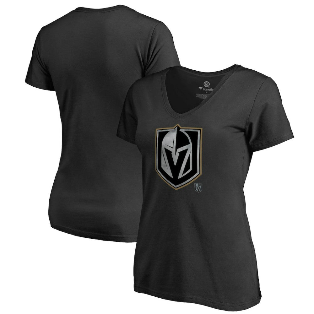 Vegas Golden Knights Women's Core Smoke V-Neck T-Shirt Black