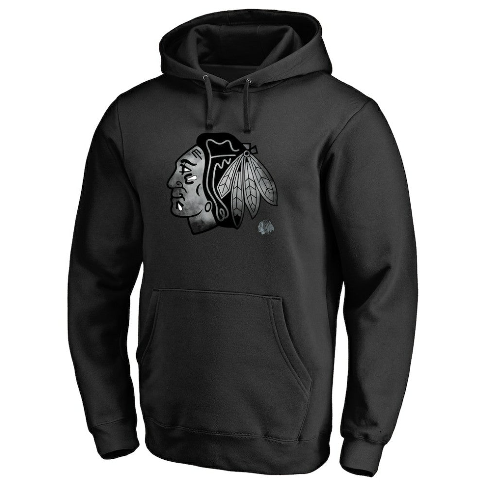 Chicago Blackhawks Core Smoke Pullover Hoodie Black