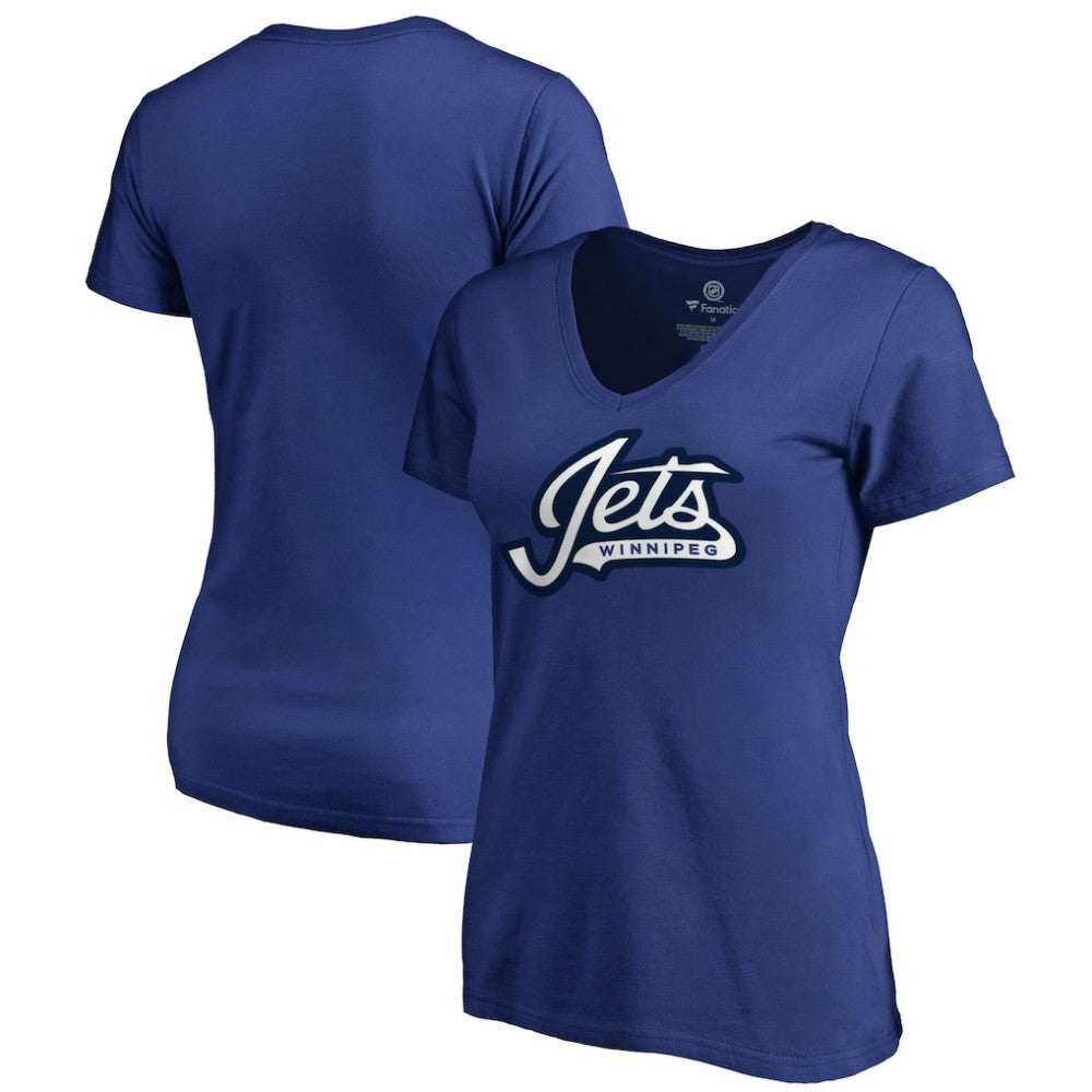 Winnipeg Jets Women's Team Alternate V-Neck T-Shirt Blue