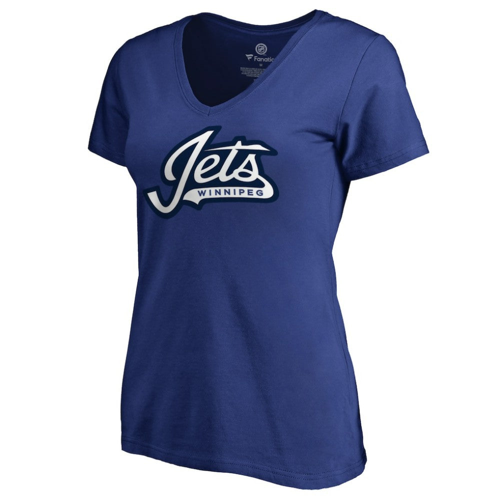 Winnipeg Jets Women's Team Alternate V-Neck T-Shirt Blue