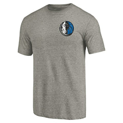 Dallas Mavericks Primary Logo Left Chest Distressed Tri-Blend T-Shirt sale - Gray for sale