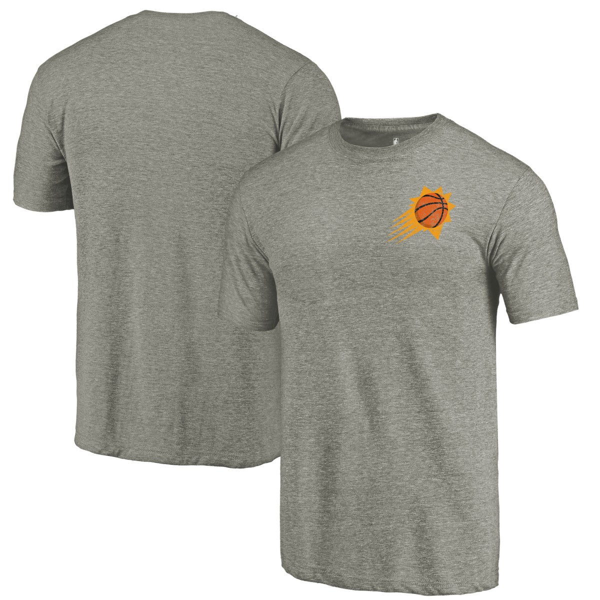 Phoenix Suns Primary Logo Left Chest Distressed Tri-Blend T-Shirt - Gray sale