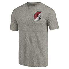 Portland Trail Blazers Primary Logo Left Chest Distressed Tri-Blend T-Shirt - Gray cheap