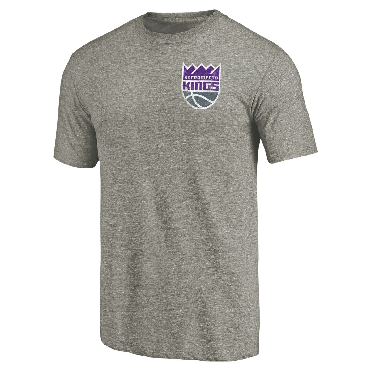Sacramento Kings Primary Logo Left Chest Distressed Tri-Blend T-Shirt - Gray online