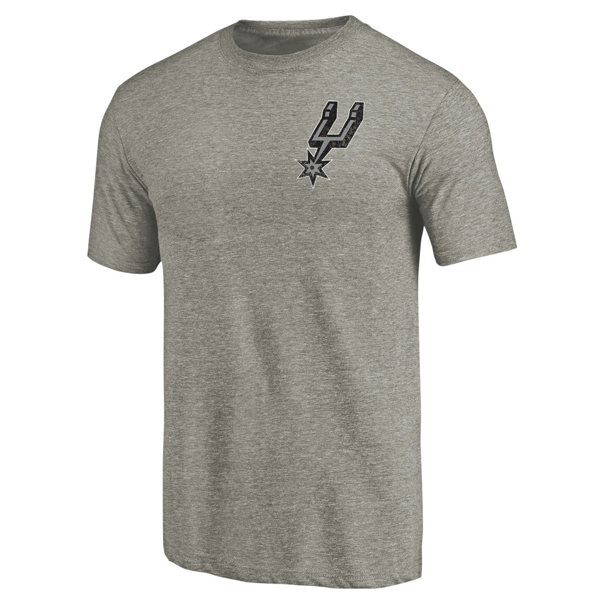 San Antonio Spurs Primary Logo Left Chest Distressed Tri-Blend T-Shirt - Gray online