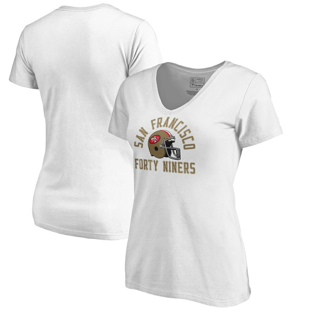 San Francisco 49ers Women's Quinten Helmet T-Shirt - White discount