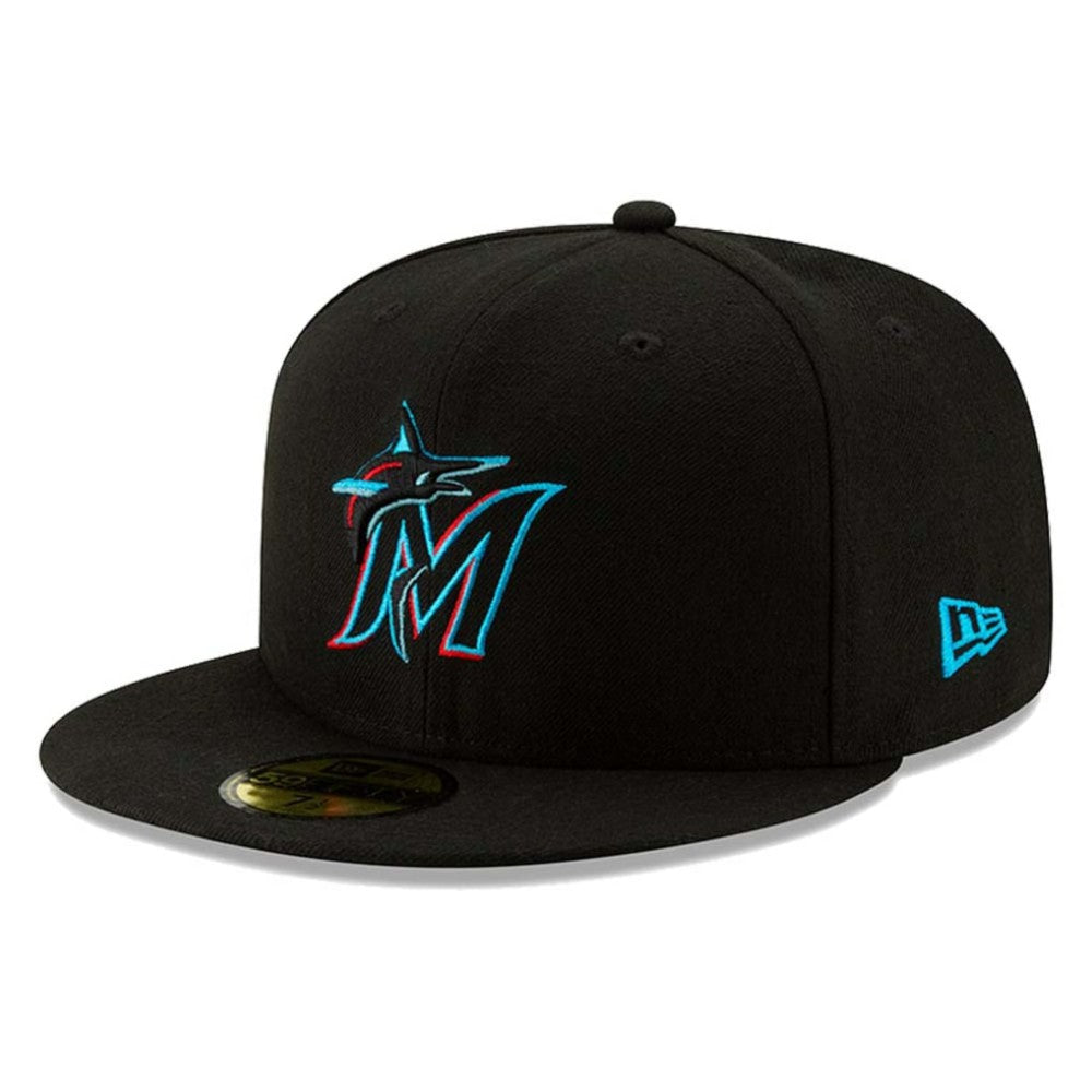 Miami Marlins On-Field Authentic Collection 59FIFTY Fitted Hat - Black | New Era