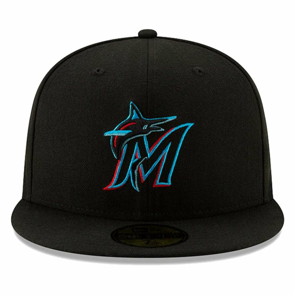 Miami Marlins On-Field Authentic Collection 59FIFTY Fitted Hat - Black | New Era