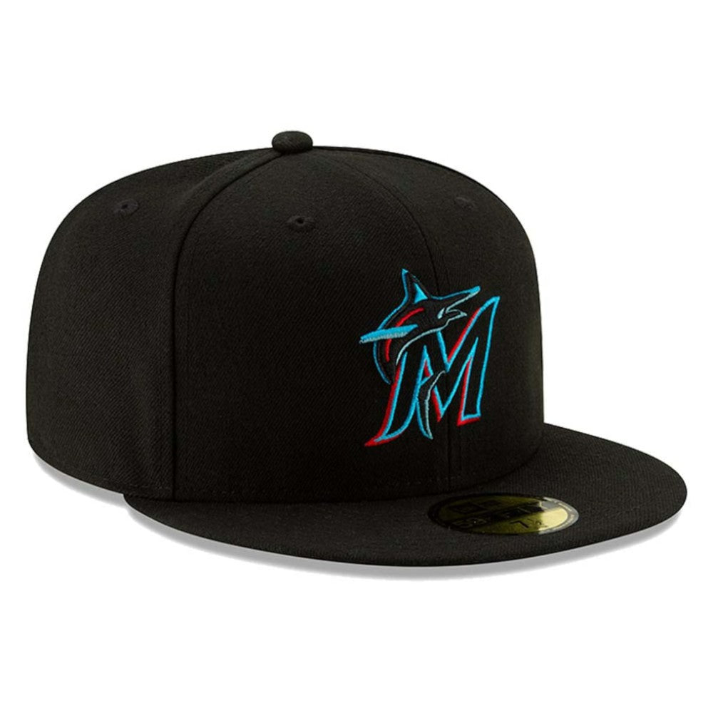 Miami Marlins On-Field Authentic Collection 59FIFTY Fitted Hat - Black | New Era