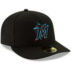 Miami Marlins Authentic Collection On-Field Low Profile 59FIFTY Fitted Hat - Black | New Era