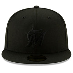 Miami Marlins 2019 Black-on-Black 59FIFTY Fitted Hat - Black | New Era