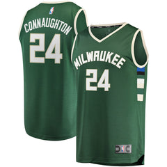 Pat Connaughton Milwaukee Bucks Fast Break Replica Jersey - Icon Edition - Hunter Green | Fanatics for sale