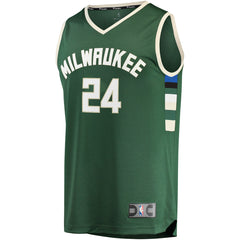 Pat Connaughton Milwaukee Bucks Fast Break Replica Jersey - Icon Edition - Hunter Green | Fanatics for sale