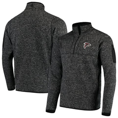Atlanta Falcons Antigua Fortune Quarter-Zip Pullover Jacket - Heather Black outlet