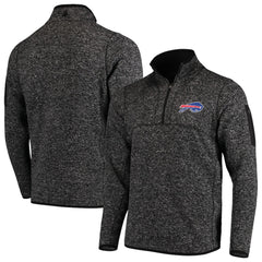 Buffalo Bills Antigua Fortune Quarter-Zip Pullover Jacket - Heathered Black discount