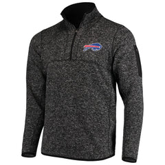 Buffalo Bills Antigua Fortune Quarter-Zip Pullover Jacket - Heathered Black discount