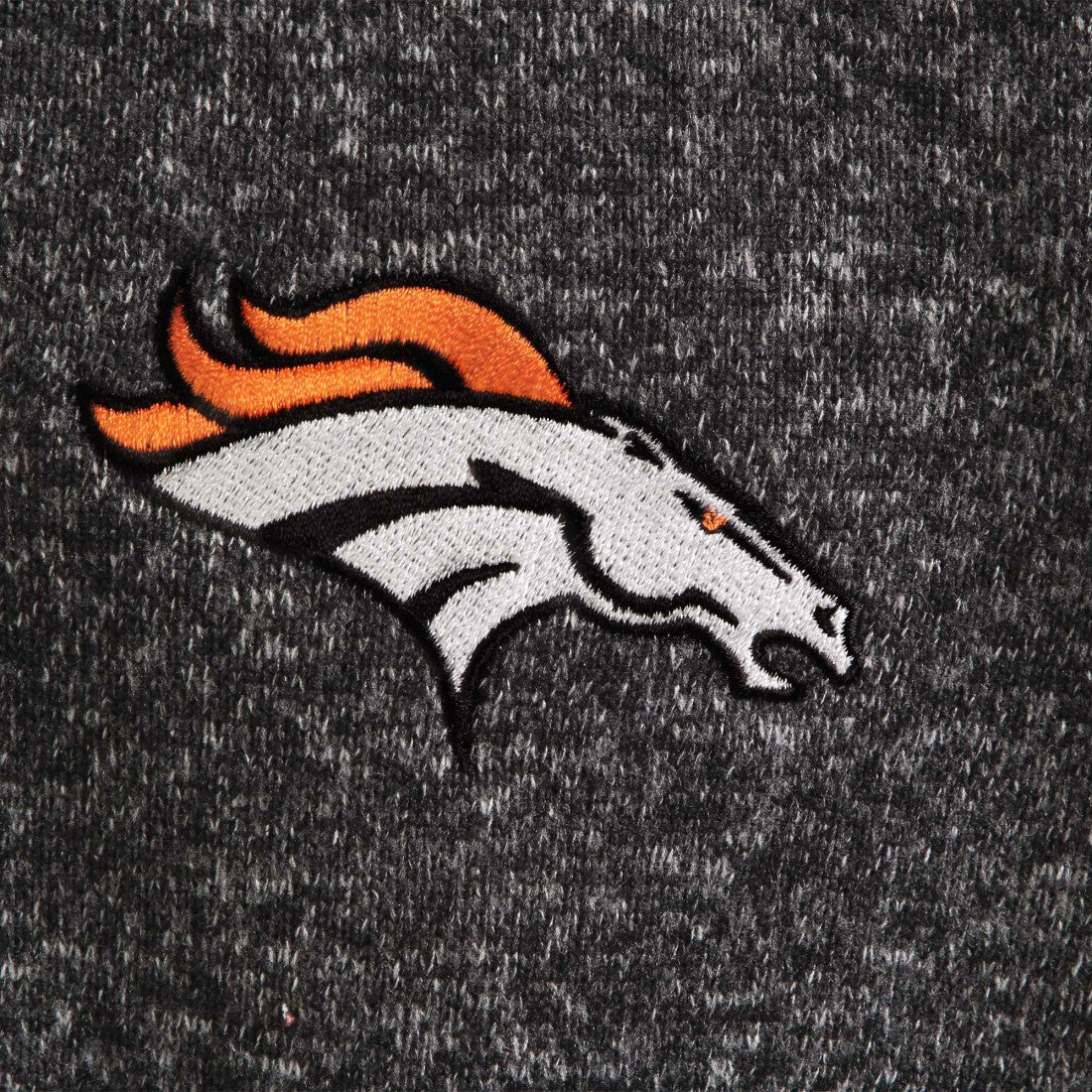 Denver Broncos Antigua Fortune Quarter-Zip Pullover Jacket - Heather Black discount