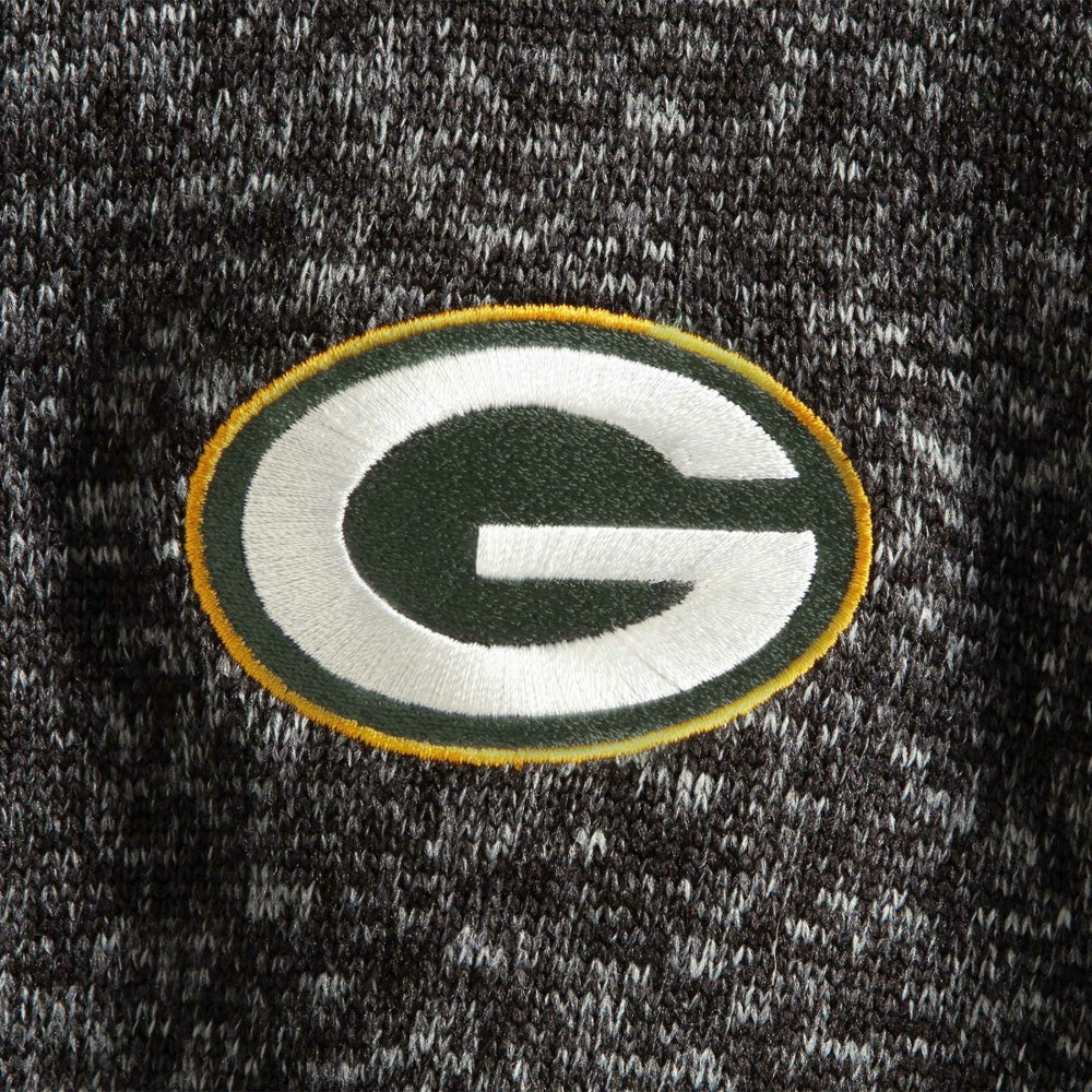 Green Bay Packers Antigua Fortune Quarter-Zip Pullover Jacket - Heather Black cheap