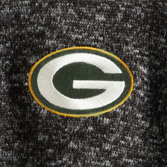 Green Bay Packers Antigua Fortune Quarter-Zip Pullover Jacket - Heather Black cheap