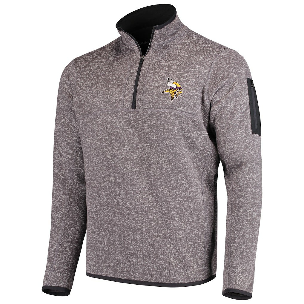 Minnesota Vikings Antigua Fortune Quarter-Zip Pullover Jacket - Charcoal online