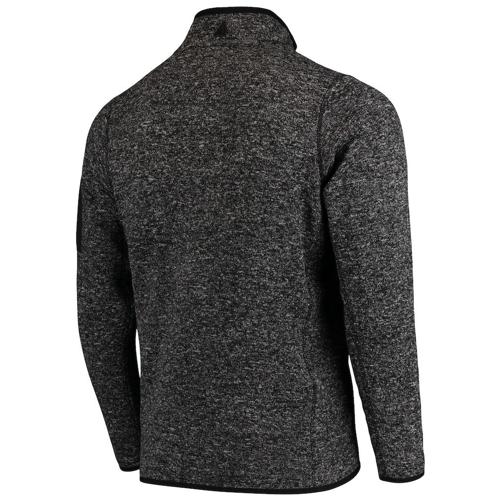 New Orleans Saints Antigua Fortune Quarter-Zip Pullover Jacket - Heather Black outlet