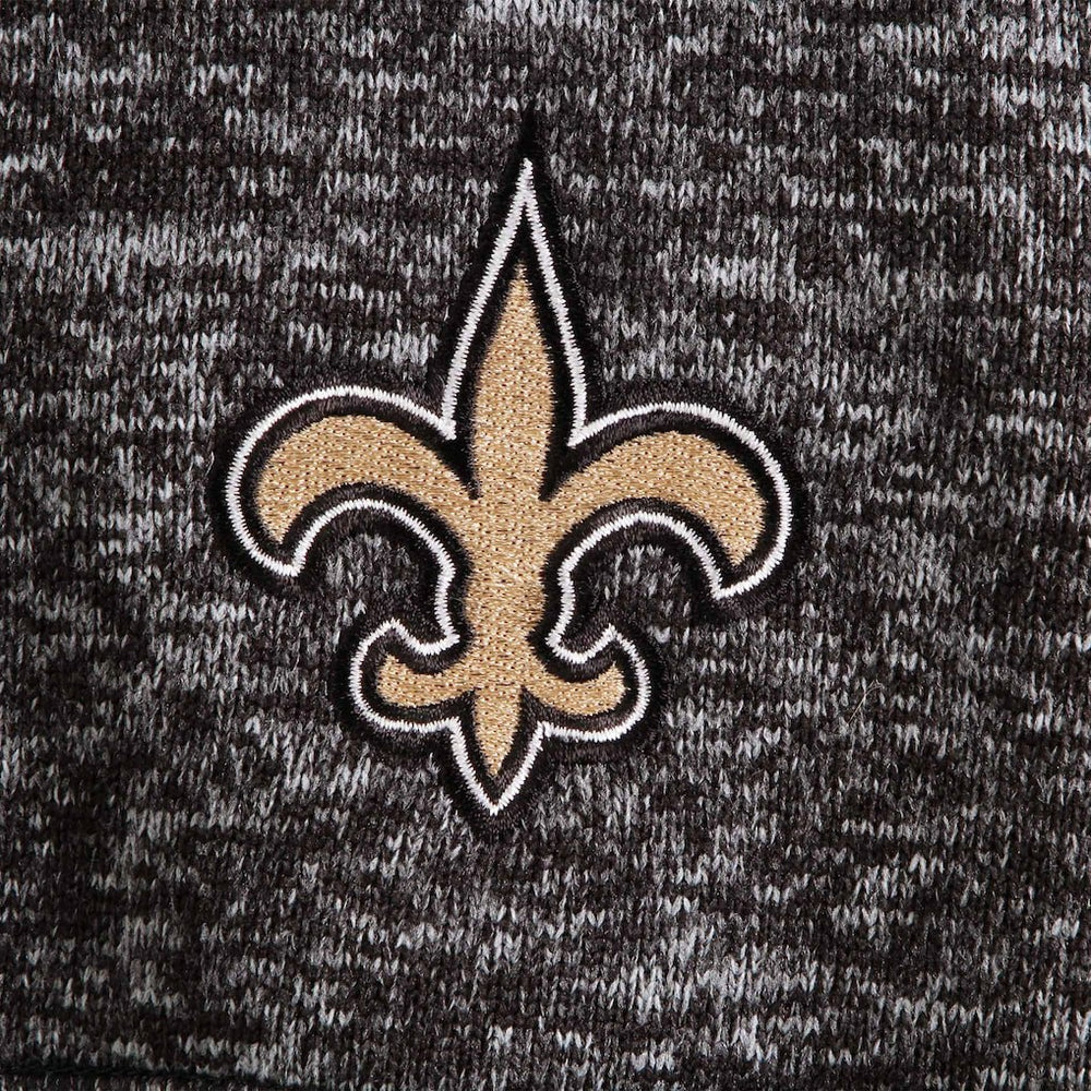 New Orleans Saints Antigua Fortune Quarter-Zip Pullover Jacket - Heather Black outlet