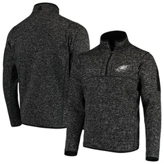 Philadelphia Eagles Antigua Fortune Quarter-Zip Pullover Jacket - Heather Black online