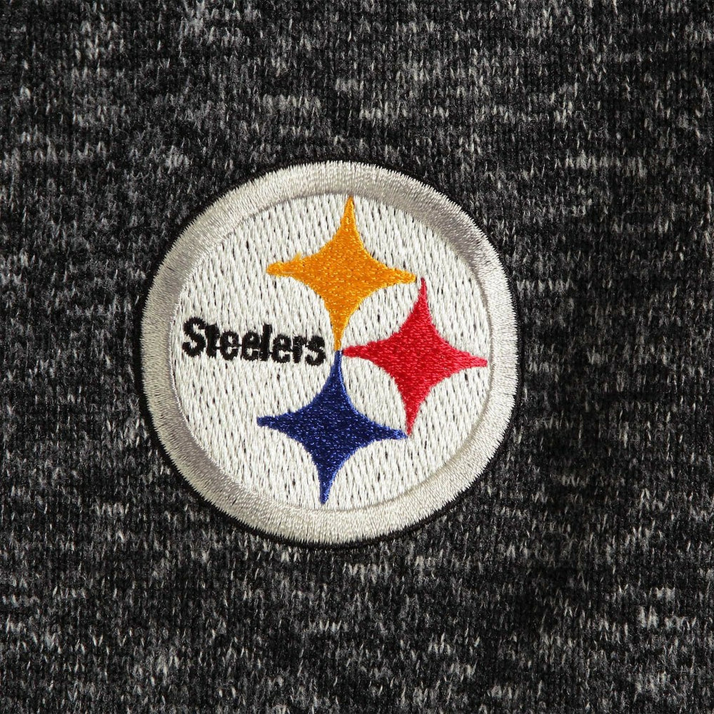 Pittsburgh Steelers Antigua Fortune Quarter-Zip Pullover Jacket - Heather Black discount