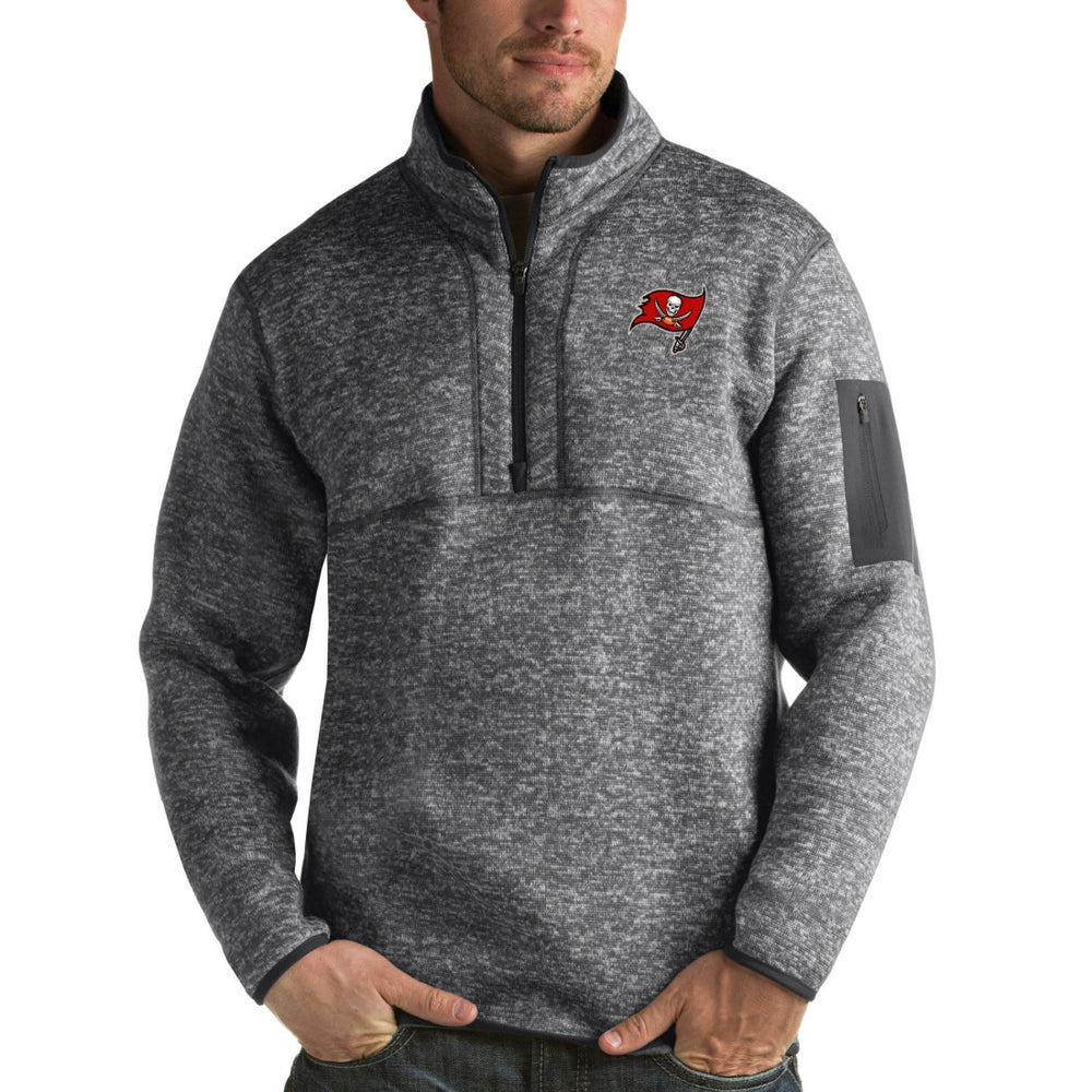 Tampa Bay Buccaneers Antigua Fortune Quarter-Zip Pullover Jacket - Charcoal online