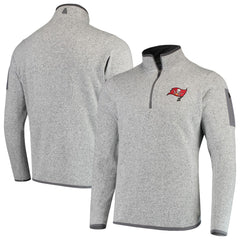 Tampa Bay Buccaneers Antigua Fortune Quarter-Zip Pullover Jacket - Heather Black sale