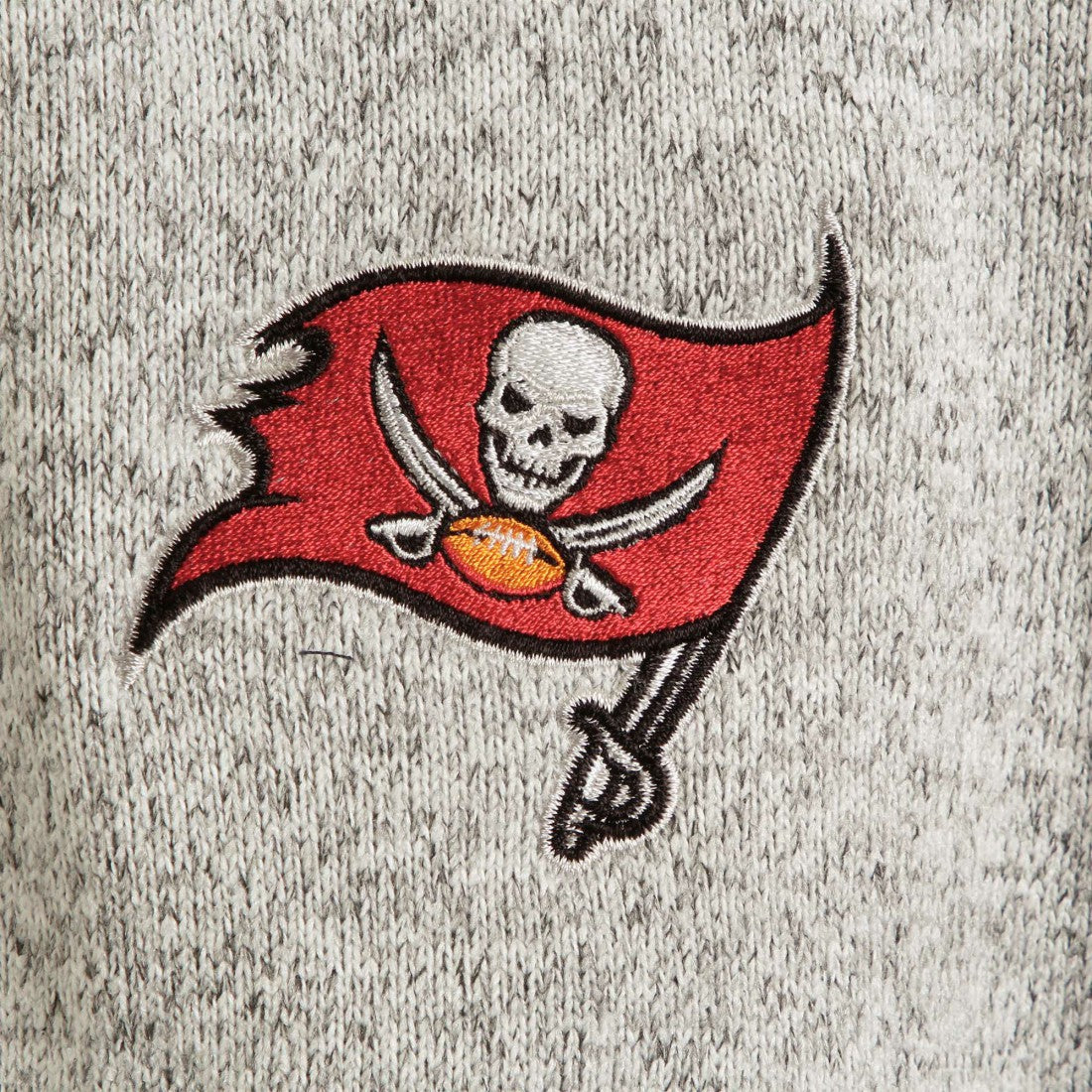 Tampa Bay Buccaneers Antigua Fortune Quarter-Zip Pullover Jacket - Heather Black sale