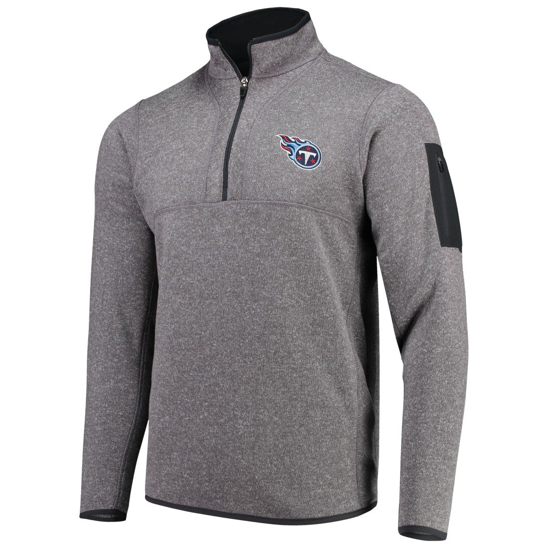Tennessee Titans Antigua Fortune Quarter-Zip Pullover Jacket - Charcoal online