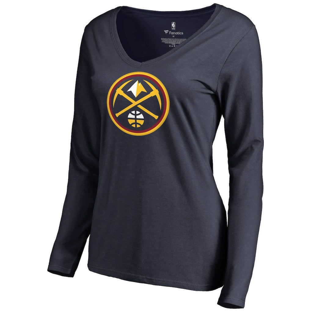 Nikola Jokic Denver Nuggets Women's Team Backer Name & Number Long Sleeve V-Neck T-Shirt sale - Navy outlet