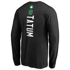 Jayson Tatum Boston Celtics Team Backer Name & Number Long Sleeve T-Shirt - Black online