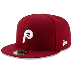 Philadelphia Phillies Alternate 2 Authentic Collection On-Field 59FIFTY Fitted Hat - Maroon | New Era