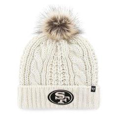 San Francisco 49ers '47 Women's Meeko Cuffed Knit Hat With Pom - White cheap