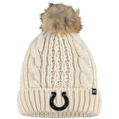 Indianapolis Colts '47 Women's Meeko Cuffed Knit Hat - Cream for sale