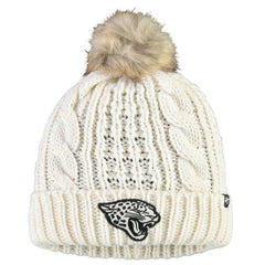 Jacksonville Jaguars '47 Women's Meeko Cuffed Knit Hat With Pom - Cream discount