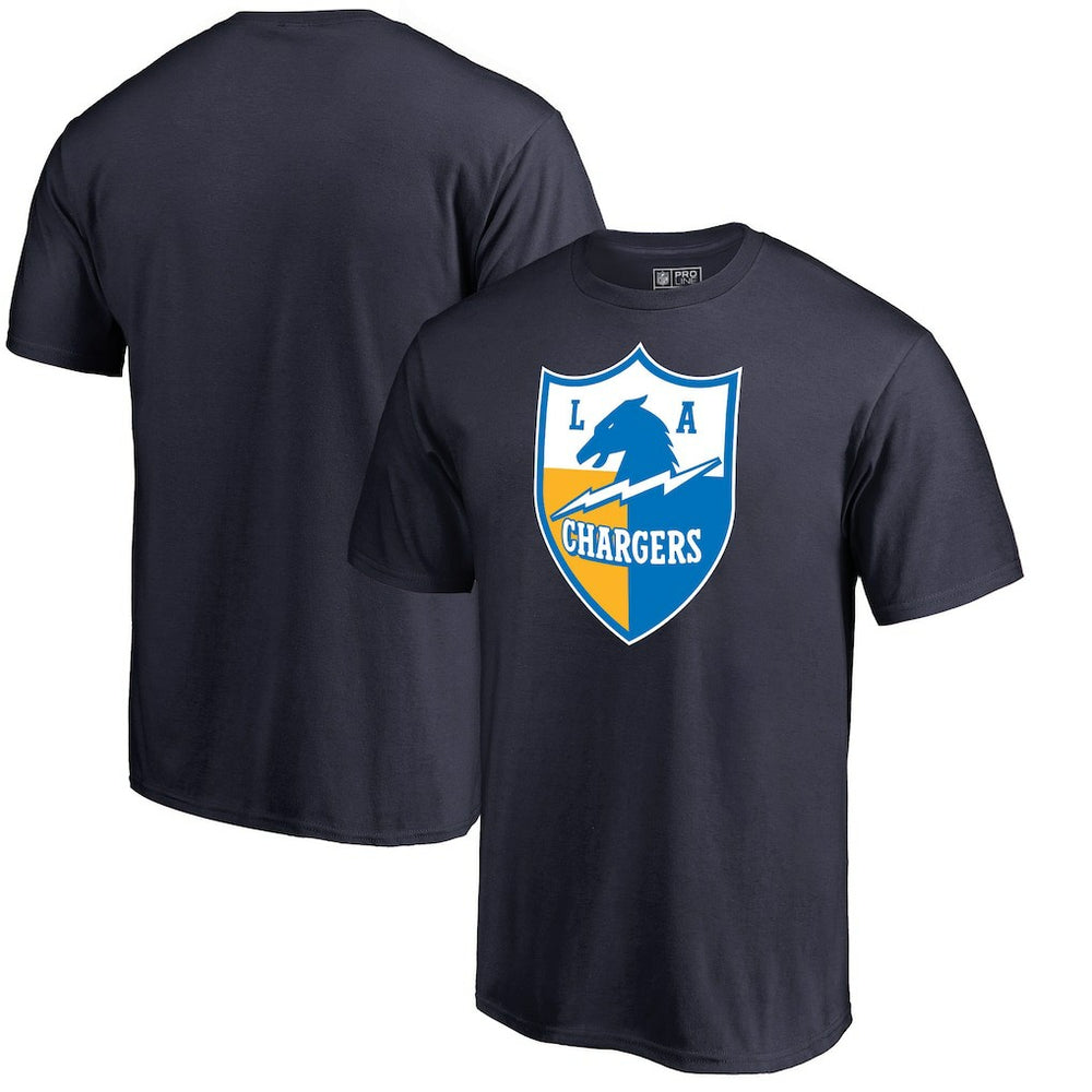 Los Angeles Chargers Vintage Shield Logo T-Shirt - Navy sale