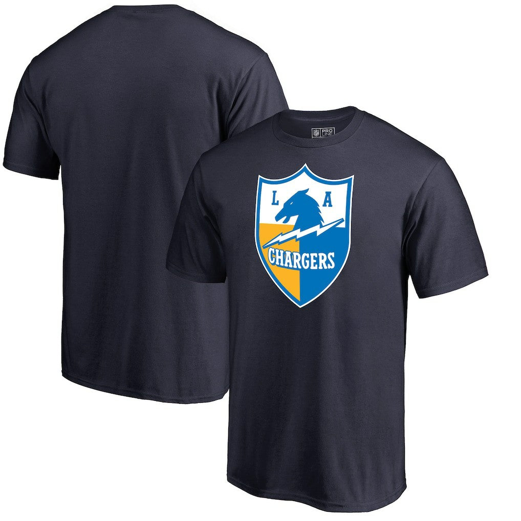 Los Angeles Chargers Vintage Shield Logo T-Shirt - Navy sale
