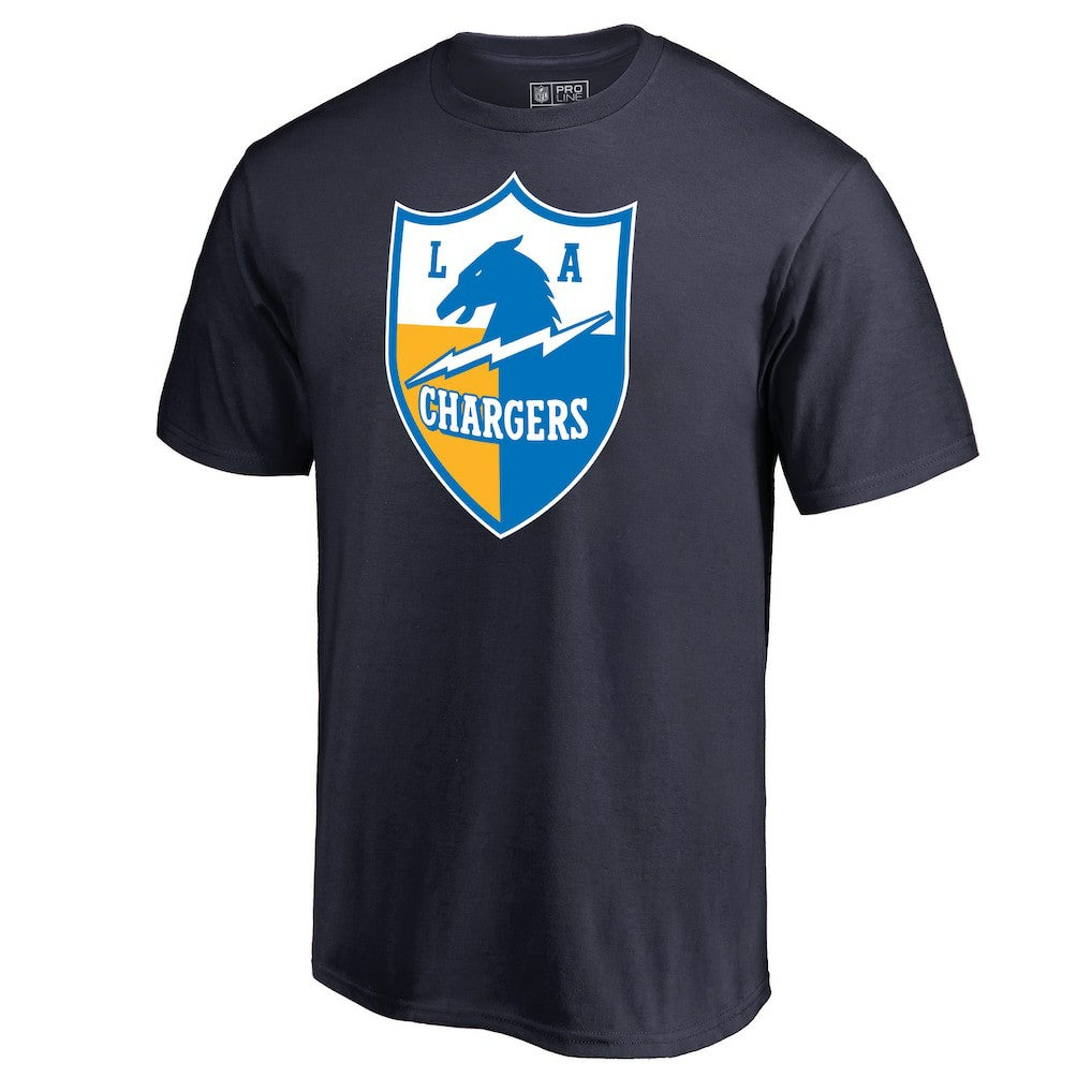 Los Angeles Chargers Vintage Shield Logo T-Shirt - Navy sale
