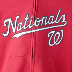 Washington Nationals Youth Team Color Wordmark Full-Zip Hoodie - Red