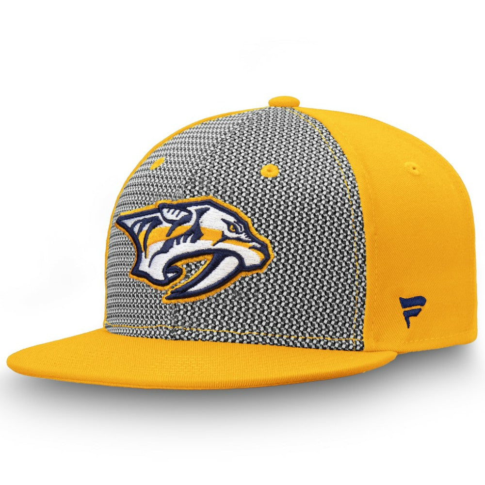 Nashville Predators Fanatics Versalux Fitted Hat Gray/Gold