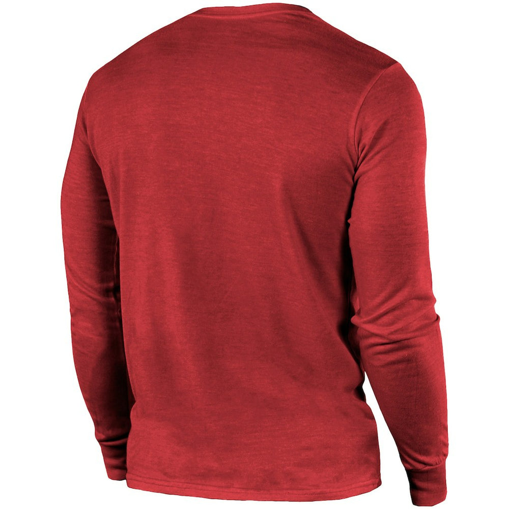 Arizona Cardinals Majestic Threads Lockup Tri-Blend Long Sleeve T-Shirt - Cardinal cheap