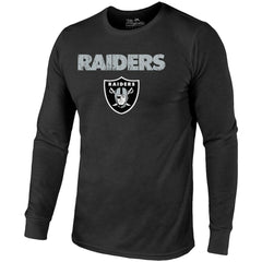 Las Vegas Raiders Majestic Threads Lockup Tri-Blend Long Sleeve T-Shirt - Black discount